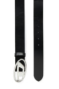 B-1Dr W Belt Oval D Logo - Black