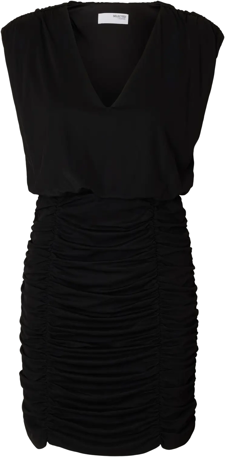 Slim Mira Reversible Sl Short Dress - Black