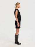 Slim Mira Reversible Sl Short Dress - Black