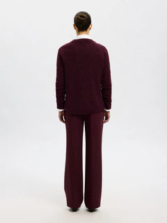 Lulu Ls Knit O-Neck - Fig Melange
