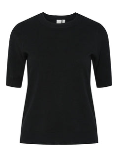 Yaslena Ss Knit Pullover S. - Black