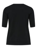 Yaslena Ss Knit Pullover S. - Black
