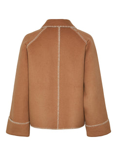 Yasalami Handmade Wool Mix Jacket - Nomad W/Birch Stich