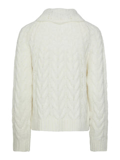 Yashirata Bow LS Knit Pullover - Birch