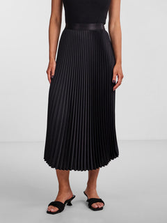 Yasceline HW Midi Skirt - Black