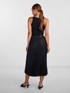 Yasceline HW Midi Skirt - Black