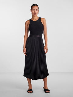 Yasceline HW Midi Skirt - Black