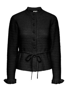 Yasthellis Ls Knit Cardigan S. - Black