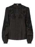 Yasmathilda Ls Beaded Shirt - Show - Black