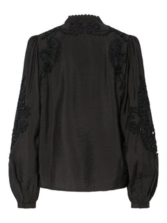 Yasmathilda Ls Beaded Shirt - Show - Black