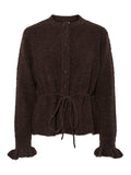 Yasthellis Ls Knit Cardigan S. - Hot Fudge