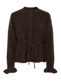 Yasthellis Ls Knit Cardigan S. - Hot Fudge