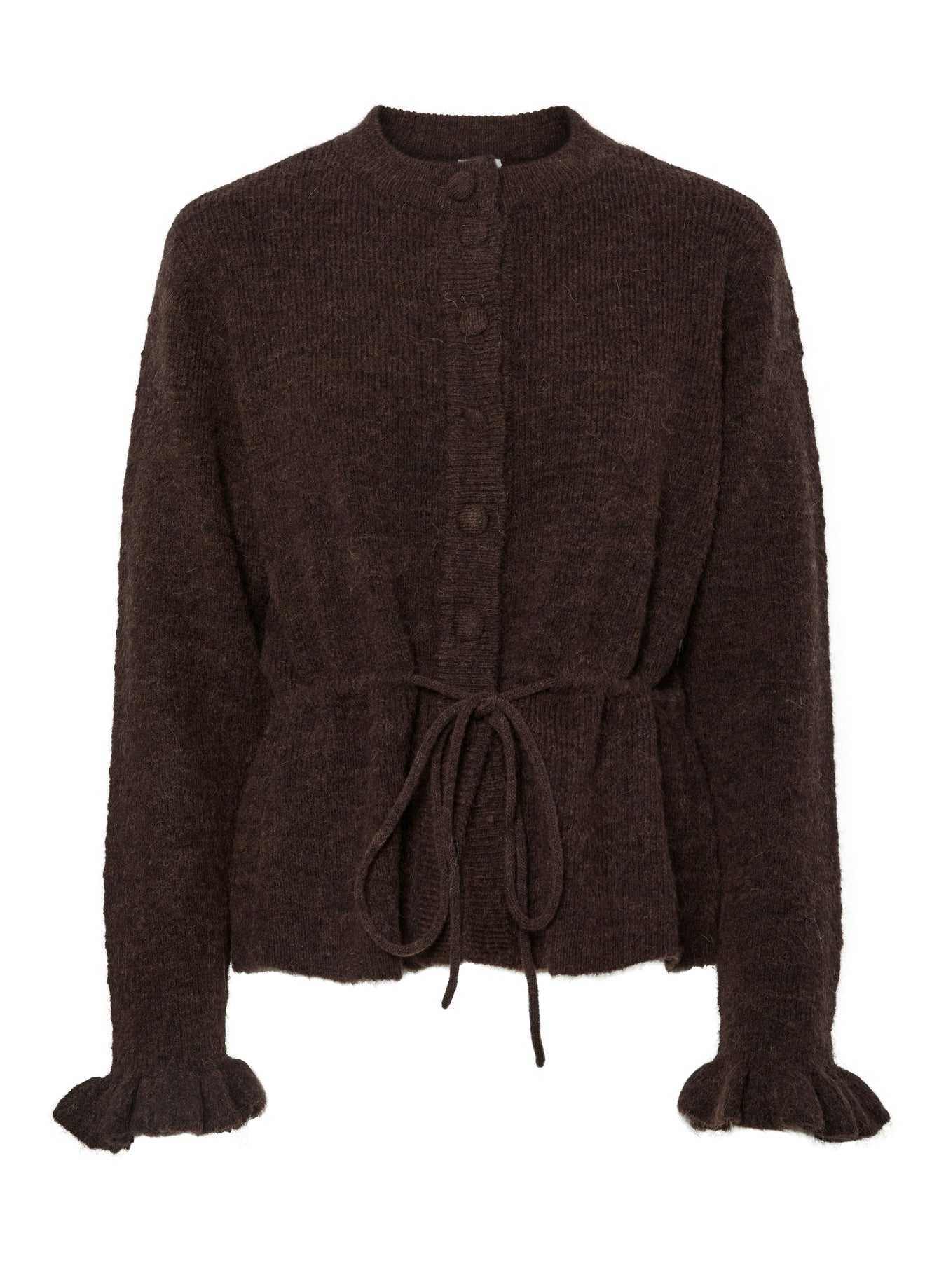 Yasthellis Ls Knit Cardigan S. - Hot Fudge