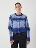Yasmegano Ls Knit Short Cardigan - Dazzling Blue Vista Blue/Clear Sky
