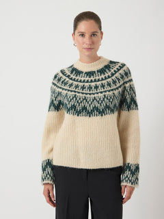 Yasliri Ls Wool Blend Knit Pullover - Birch Ponderosa Pine