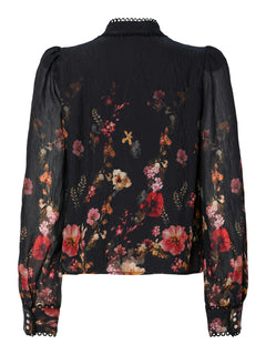 Yasromantica Ls Shirt - Show - Black Romantica Aop