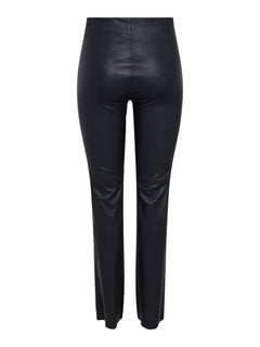 Yaszellu Bootcut Leather Pant - Black