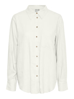 Flaxy Ls Linen Shirt - Star White