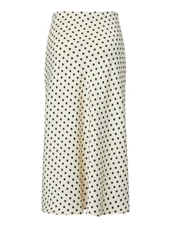 Yaspella Hw Midi Skirt - Birch Small Black Dots