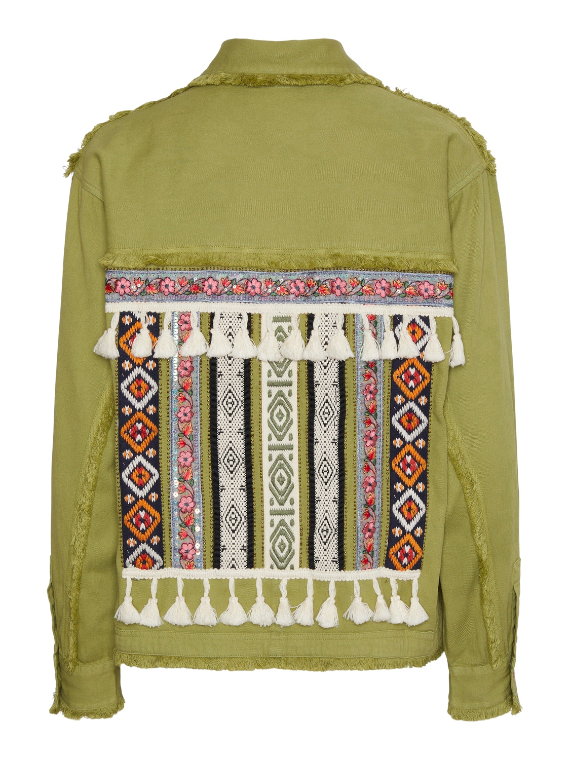 Yastokka Embroidery Jacket - Mosstone W. Wash Effect