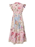 Yasmessa Cs Long Dress - Pristine W. Ballerina/Skyway