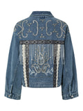 Yasvision Ls Denim Emb Jacket - Light Blue Denim