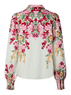 Yasrosie Ls Shirt - Birch New Rosie Print