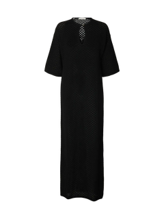 Ivy 2/4 Knit Structure Dress - Black
