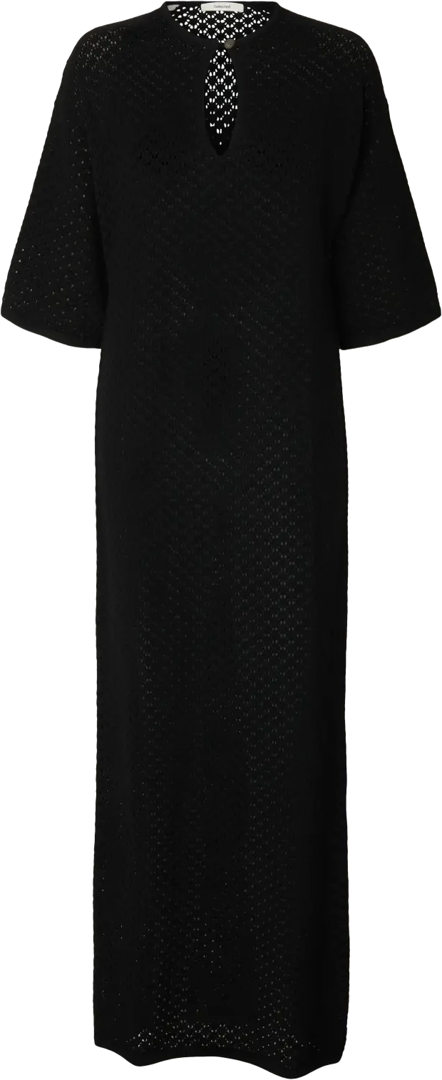 Ivy 2/4 Knit Structure Dress - Black