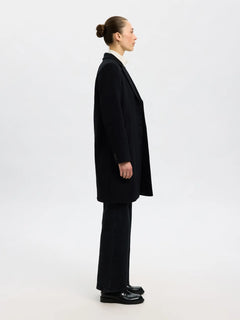 Sasja Wool Blend Coat - Black