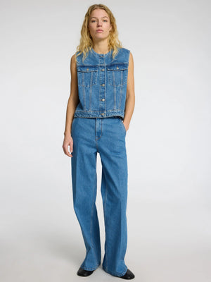 Evelyn Mw Wide Jeans - Medium Blue Denim