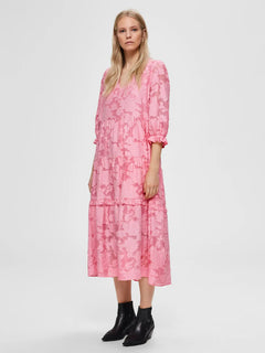 Sadie 3/4 Midi Dress B - Rosebloom