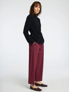 Sia Ras Ls Knit Belt Cardigan - Black
