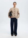 Nelly Ls Knit O-Neck Cardigan - Birch Melange
