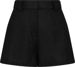 Zoe Linen Shorts - Black