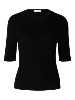 Ingrid 2/4 Knit O-Neck - Black