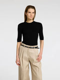 Ingrid 2/4 Knit O-Neck - Black
