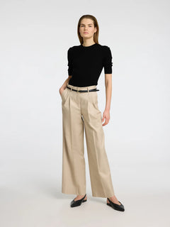Ingrid 2/4 Knit O-Neck - Black