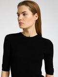 Ingrid 2/4 Knit O-Neck - Black