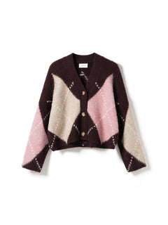 N-Laiana Knit Cardigan - Winetasting Mix