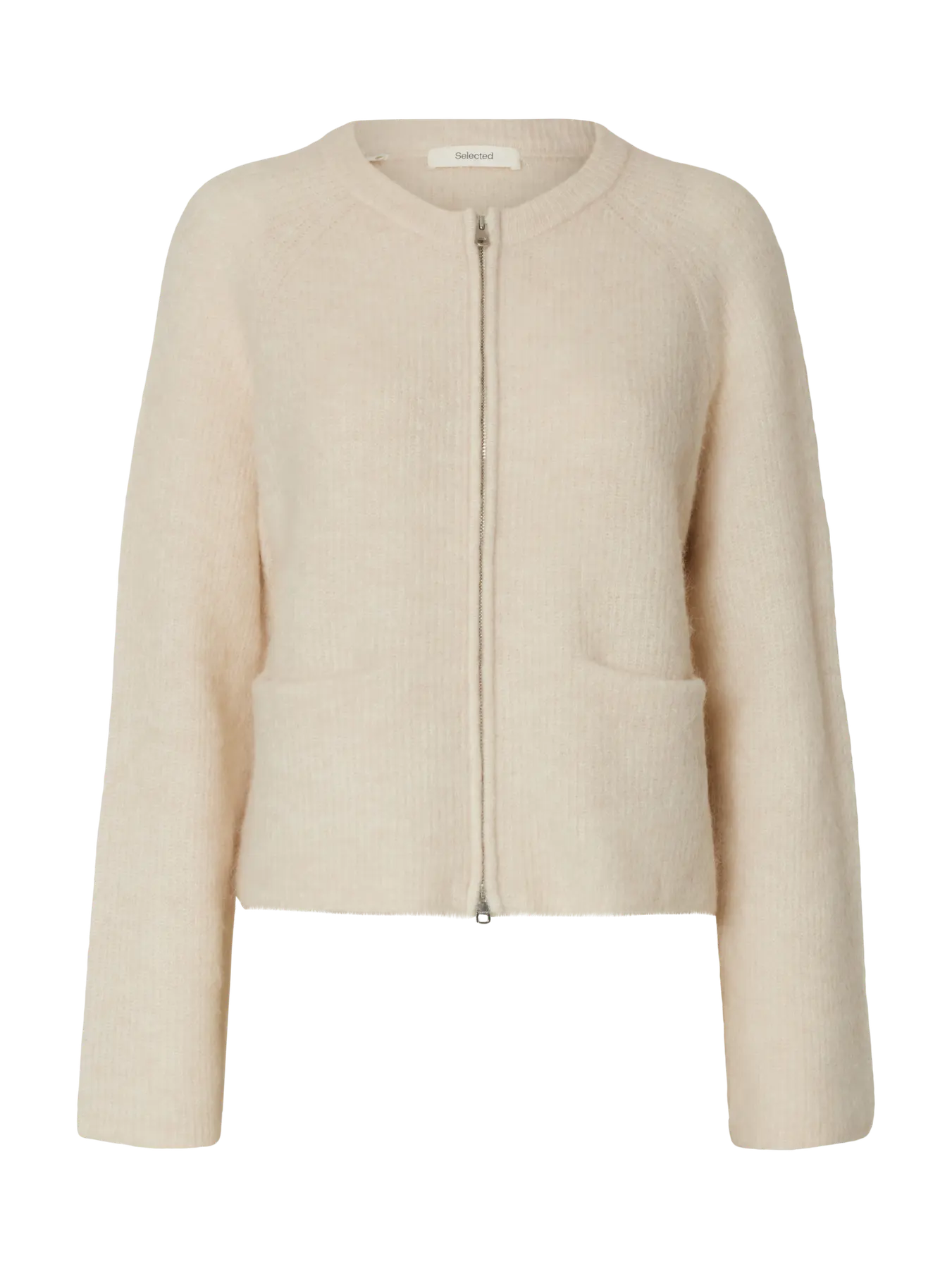 Sia Ras Ls Knit Short Cardigan - Birch