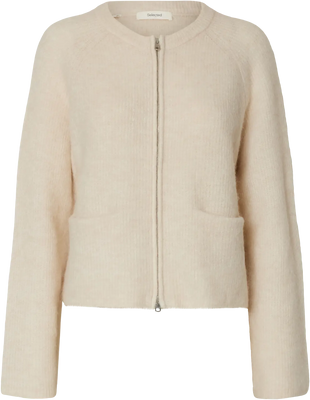 Sia Ras Ls Knit Short Cardigan - Birch