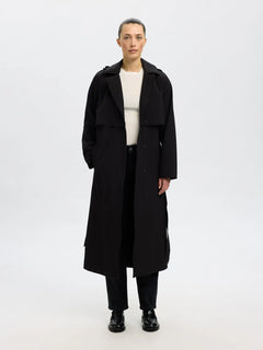 Aline Tech Trenchcoat - Black