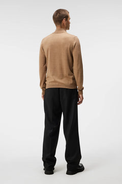 Kiyan Quarter Zip Sweater - Chipmunk Melange