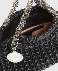 Falabella Popcorn Drawstring Crossbody Bag - Black