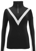 Voss Chevron Zip Up Women - Black