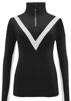 Voss Chevron Zip Up Women - Black