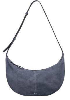 Suede Moon Bag - Dark Blue