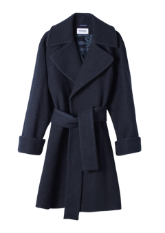 Wool Coat Mid - Dk Blue