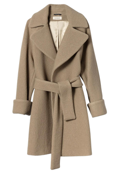 Wool Coat Mid - Taupe